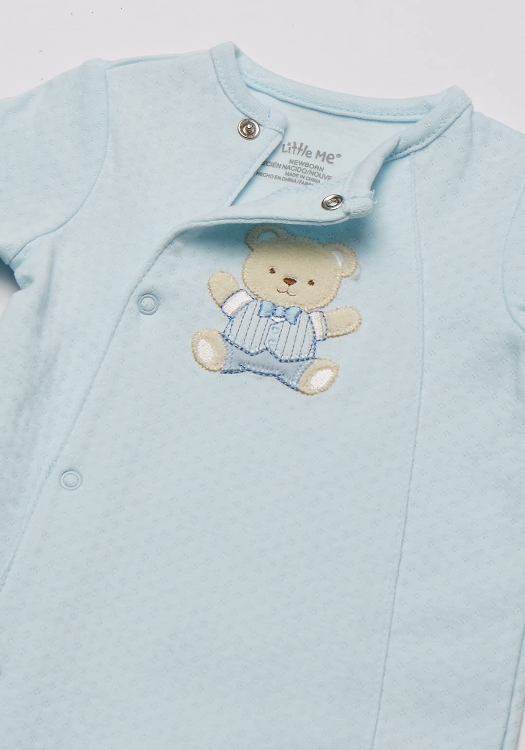Little Me Clothes for Baby Boys' 100% Cotton Scratch-Free Tag Footie Sleeper, Preemie to 9 Months