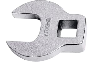 URREA 3/8" Drive Crowfoot Wrench - 3/4" Open End Socket Wrench with Drop Forged Construction & Nickel-Chrome Finish - 4924