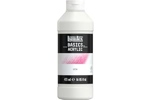 Liquitex BASICS Gesso Surface Prep Medium, 473ml (16-oz) Bottle, White