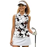 Psaytomey Women's Sleeveless Golf Shirts Collared 3-Button Tennis Shirts Lightweight Quick Dry Athletic Tank Tops XS-2XL