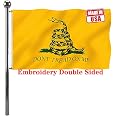 AGAS US Yacht Ensign Flag - 30 X 48 Inch - Printed 200D Nylon - Stitched Edges - Brass Grommets Canvas Heading - USA Boat Ensign Flag