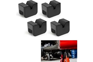 Ongfuwu 4PCS Car Jack Stand Pads, 3 Ton Rubber Jack Pad Adapter for Jack Stands, Universal Rubber Slotted Frame Rail Pinch Welds Protector, Heavy Duty Jack Pad Car Accessories