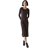 Michael Stars Ilia Ruched Thermal Dress Medium, Java