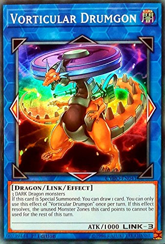 Yu-Gi-Oh! - Vorticular Drumgon - CYHO-EN041 - Super Rare - 1st Edition - Cybernetic Horizon