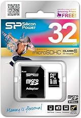 Silicon Power 32GB Micro SD Card Class 10 for Smartphone - Read Speed up to view 4