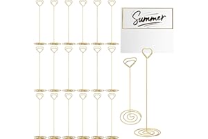 60Pcs Table Number Holders, 2 Inch Mini Table Number Stands Gold, Short Place Card Holder for Wedding Reception Party Graduat