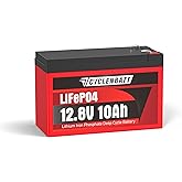 CYCLENBATT 12V 10Ah Lithium Battery, 5000+ Cycles LiFePO4 12V 10Ah Battery Built-in 10A BMS, 12V Lithium Battery Suitable for Power Wheels, Fish Finder, UPS, Solar Battery, HAM Radio