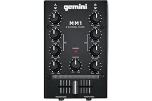 Gemini MM1 2-Channel Analog Mini DJ Mixer