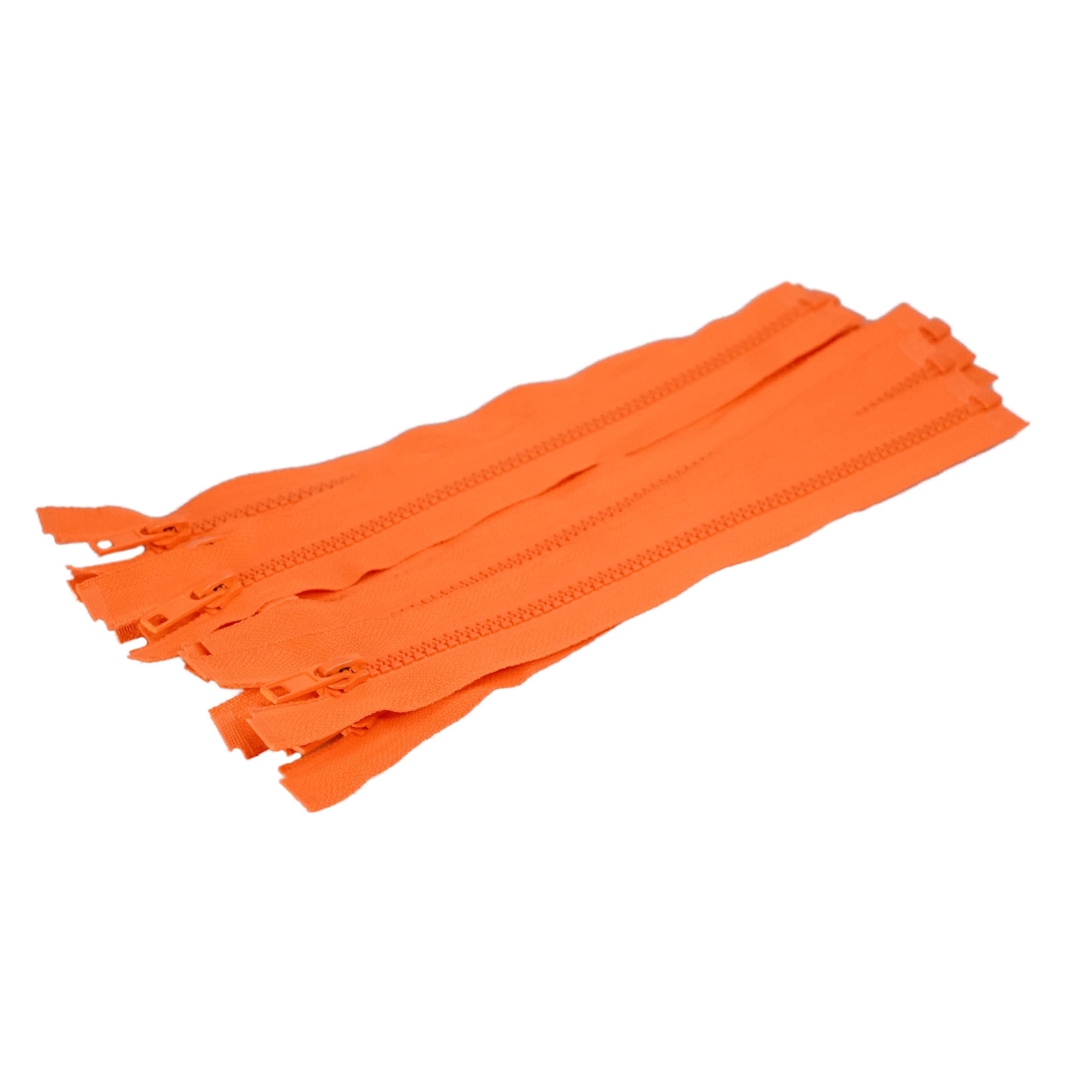 Trimz Zipper, Fluorescent Orange, 10 Pieces