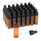 Furnido 5ml Amber Glass Dropper Bottle,Empty