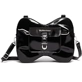 Dr. Martens Vegan Leather Bow Shaped Bag, Black Oxford Rub Off