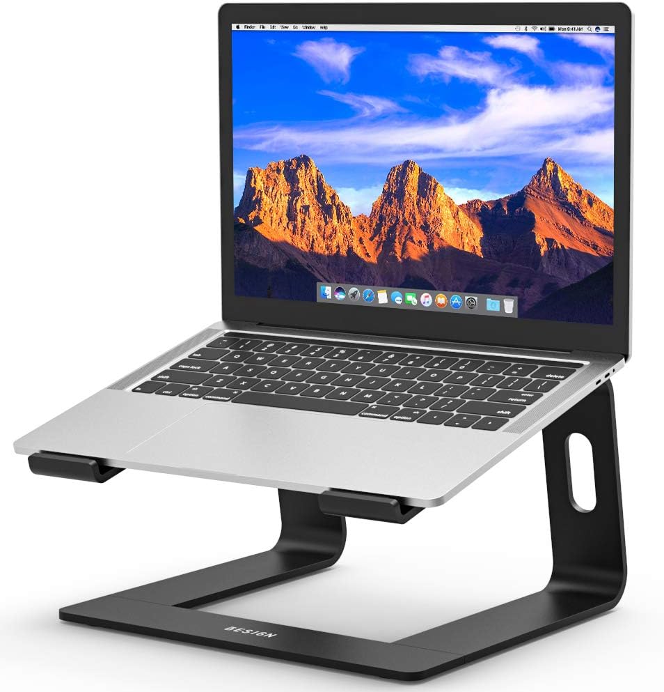Amazon Com Besign Ls03 Aluminum Laptop Stand Ergonomic Detachable Computer Stand Riser Holder Notebook Stand Compatible With Air Pro Dell Hp Lenovo More 10 15 6 Laptops Black Office Products