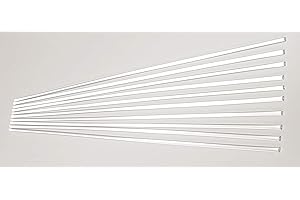 BEST ACRYLICS 10 Pcs 1/8” Diameter x 12” Inch Long Clear Acrylic Plexiglass Rods - .125 Dia - 3mm - 10 Feet