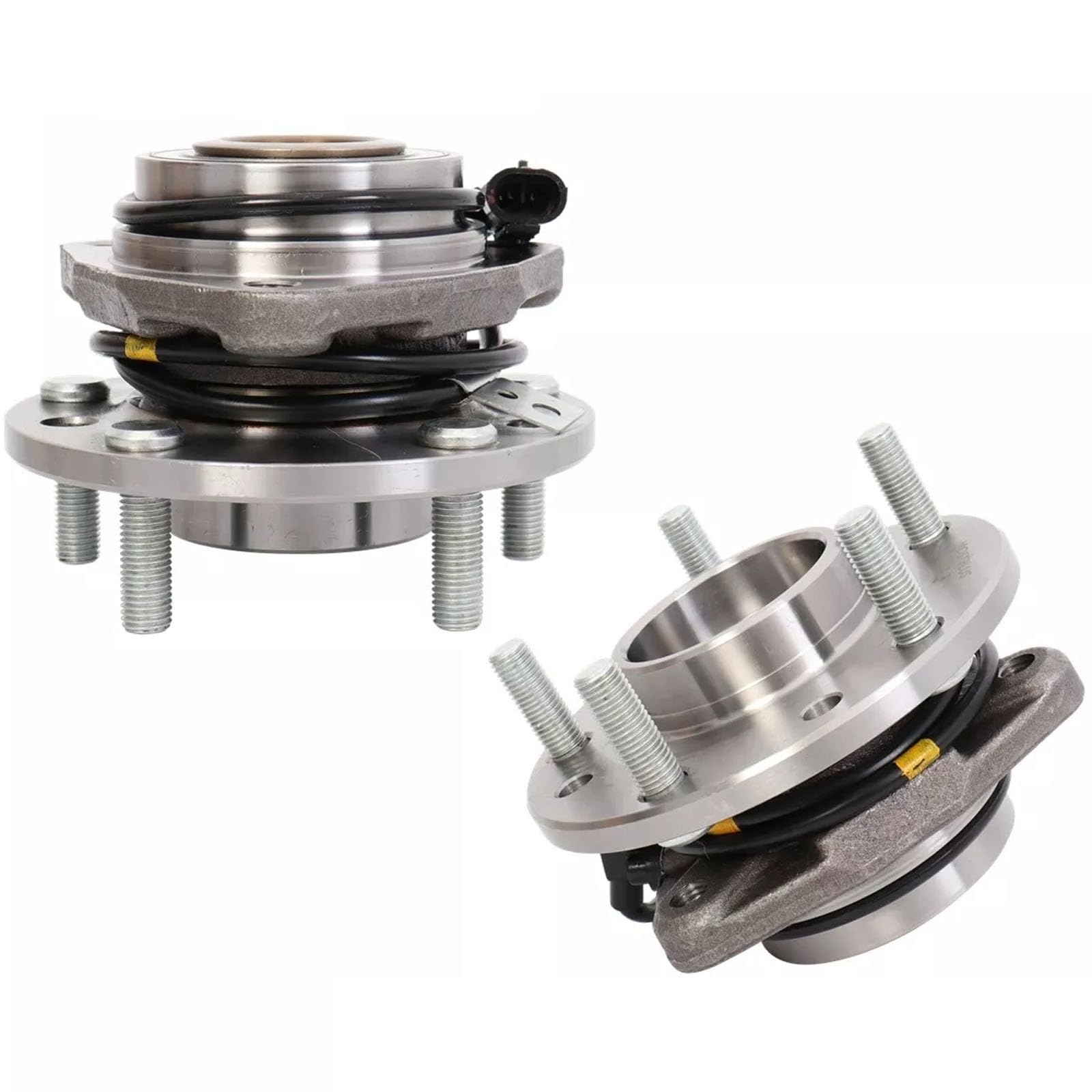 MOSTPLUS 513124 5Lug Front Wheel Bearing Hub and Bearing Assembly w/ABS Compatible for Chevrolet Blazer S10 GMC Jimmy Sonoma Isuzu Hombre Oldsmobile Bravada 4WD with ABS (Set of 2) Image