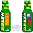Generic Subways Sauce Bundle, Includes One (1) 16 oz Sweet Onion Teriyaki Sauce, One (1) 16 oz Baja Chipotle Sauce, and Five 2 oz To Go Containers