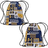 Pro Specialties Group Indiana Pacers Drawstring w/zipper Gym Bag for Sports, Travel, and Everyday Use