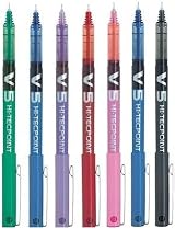 Pilot BX V5 High Techpoint Rollerball Pen Assorted Colors 0.5mm 7 Colors view 1