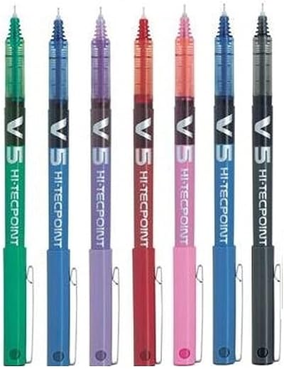 Pilot BX V5 High Techpoint Rollerball Pen Assorted Colors 0.5mm 7 Colors