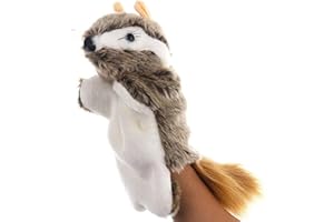 ZUXUCUVU Squirrels Hand Puppets Chipmuck Plush Animal Toys for Imaginative Pretend Play Storytelling