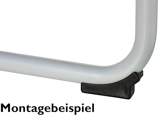 Dekaform Schalengleiter 202-25 R 80 Kunststoffgleiter - Gleitkufe Stuhlgleiter fuer gebogene Rohre Freischwinger Bürostuhl Mö