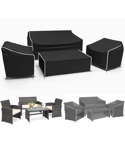 Lot De 2 Housses Imperméables Pour Meubles De Jardin En Polyethylene Vidaxl