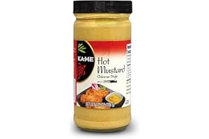 KA-ME Hot Mustard 7.25 oz, Asian Ingredients and Flavors, No Preservatives/MSG, Condiments For Egg & Spring Rolls, Fried Wonton, Roasted Pork Belly, Chinese Beef Hot Pot and Many More
