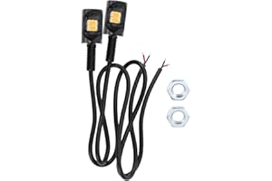 REPAIROCK 2 Pcs License Plate Light 12V LED Tag Lamp for Car Motorcycle Waterproof, Rainproof Yellow LED Tag Lamp