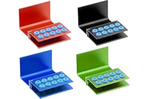 EustomA 10 Holes Burs Holder 4pcs/Set Blocks Autoclavable Bur Case (Mixed Color)