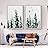 SIGNWIN 2 Piece Framed Canvas Wall Art Nordic Style Abstract Trees Canvas Prints Home Artwork Decoration for Living Room,Bedroom - 16"x24"x2 Panels