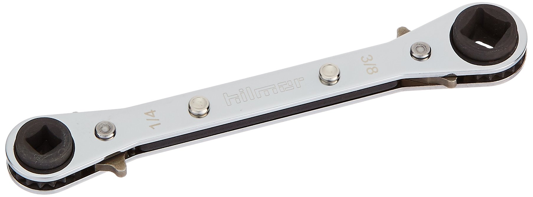 Hilmor Straight Service Racheting Wrench 1/4", 3/16", 3/8", 5/16" Square Hex, SWS 1839042