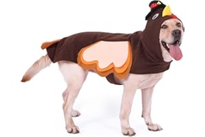 MuYaoPet Turkey Dog Costume for Small Large Dogs,Halloween Thanksgiving Dog Costume Outfits,Winter Warm Pet Coat Clothes Apparel,4XL