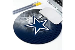 ZYJTEK Sports Round Mouse Pad,Green YellowDesign Non-Slip Rubber Base Mousepad for Computers Laptop Desk,Gaming Mouse Mat for Football Fans