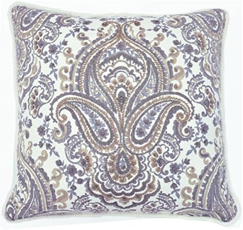 Balmont Collection Dorne Embroidered Accent Pillow, 20" x 20", Grey
