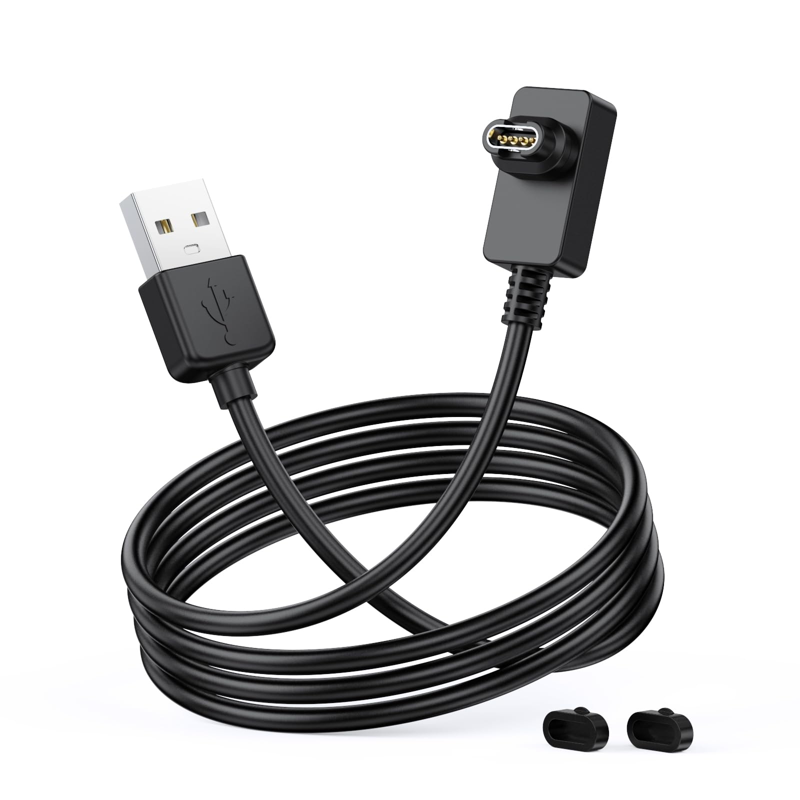 Charging Cable Compatible with Garmin Fenix 7 7S 7X 6 6S 6X Pro 5 5S 5X Plus, Forerunner 945 245, Approach S60 S42 S40 S12 S10, Vivoactive 3 4, Instinct, USB Cable for Garmin Watch with 2 Dust Plugs