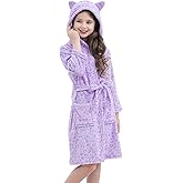 Doctor Unicorn Soft Hooded Rainbow Bathrobe Sleepwear for Girls