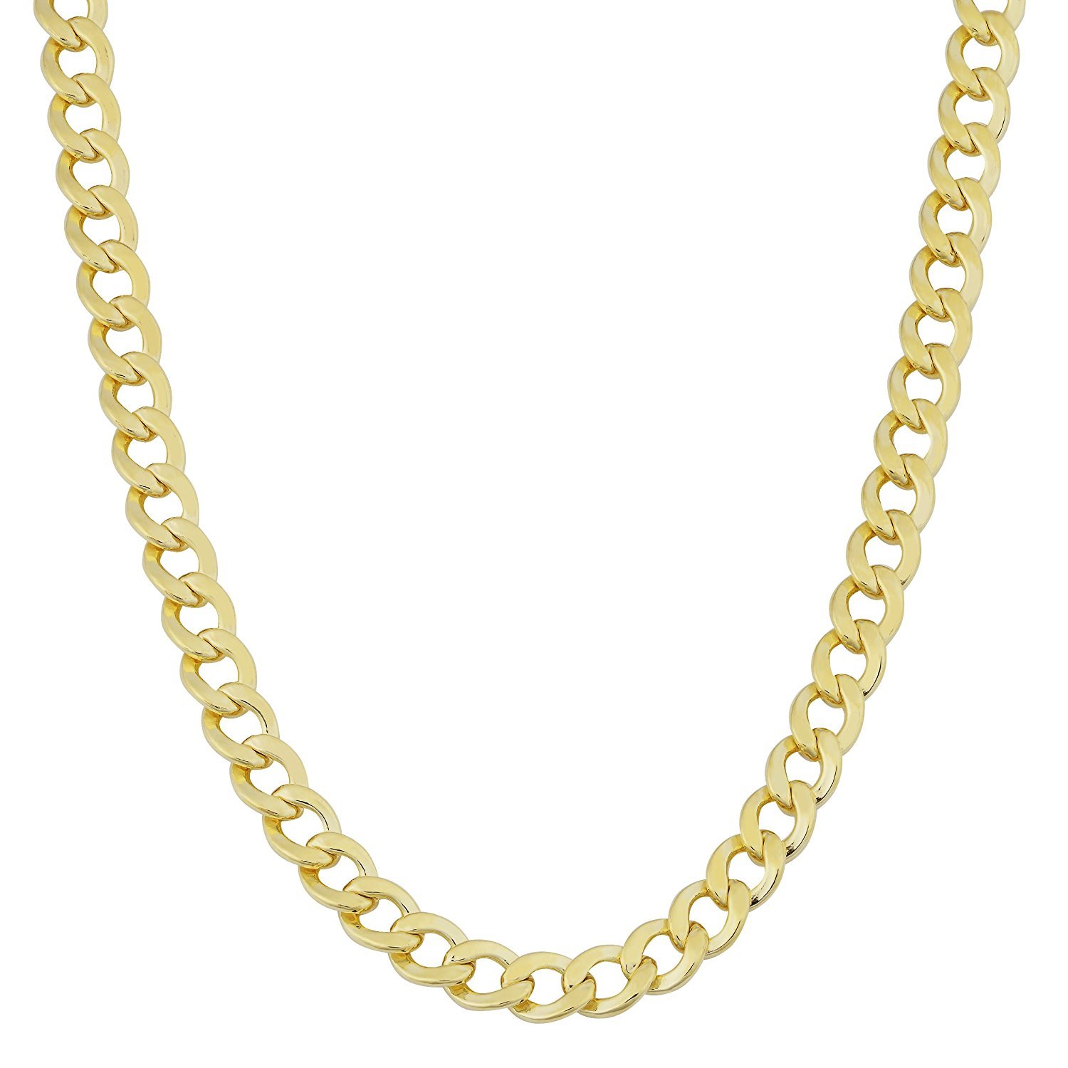 Jewelry AffairsYellow Gold Filled Solid Curb Chain Necklace, 3.6mm Wide
