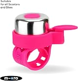 Micro Plain Handlebar Bell Pink – Loud Waterproof Kids Scooter Bike Accessory view 2