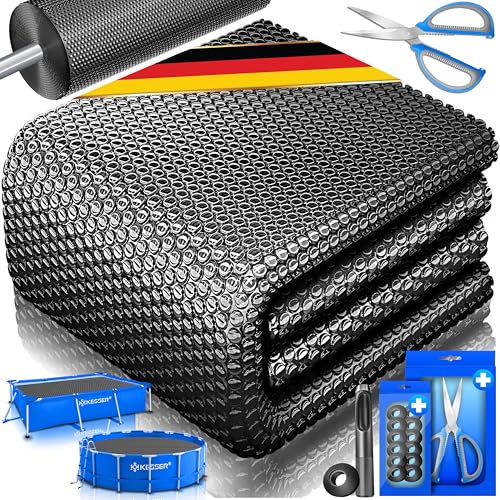KESSER® Pool Solarfolie 400 µm | Solarplane Rechteckig 800x400cm Poolabdeckung | Solarabdeckplane flexibel zuschneidbar | Poolplane für Wassererwärmun