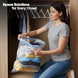 1ABOVE Vacuum Storage Bags Pack 6 Medium 50x70CM Double Zip Valve view 7