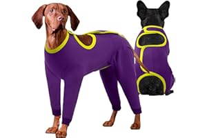 IDOMIK Dog Recovery Suit After Surgery,Long Sleeve Dog Surgical Onesie for Surgery,Soft Breathable Pet Pajamas Anti Shedding,Adjustable Bodysuit Prevent Licking Wound,Cone Collar Alternative