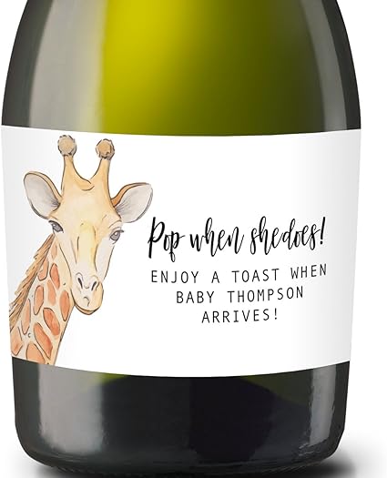 Amazon Com Custom Baby Shower Mini Champagne Custom Party Favors