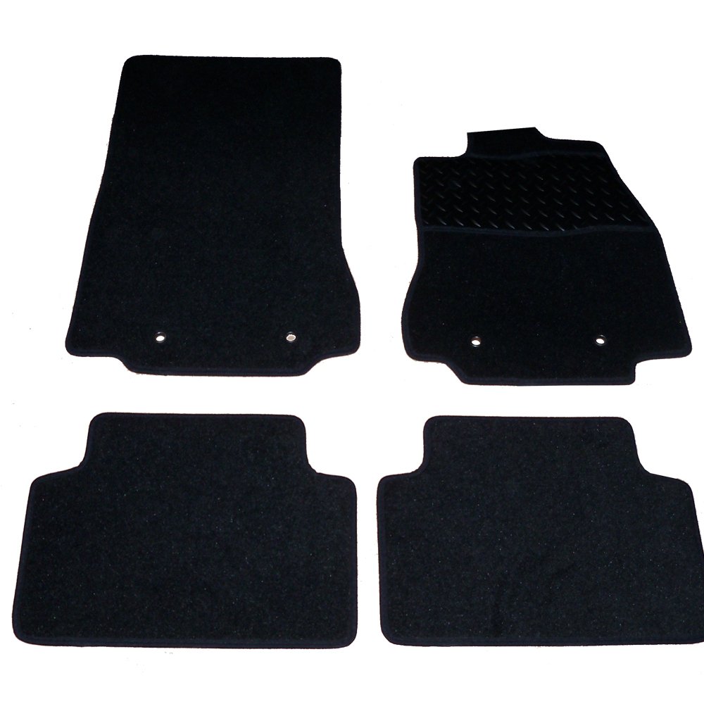 Sakura WW0234 Carpet Floor Mat, Black Trim Rubber Heelpad