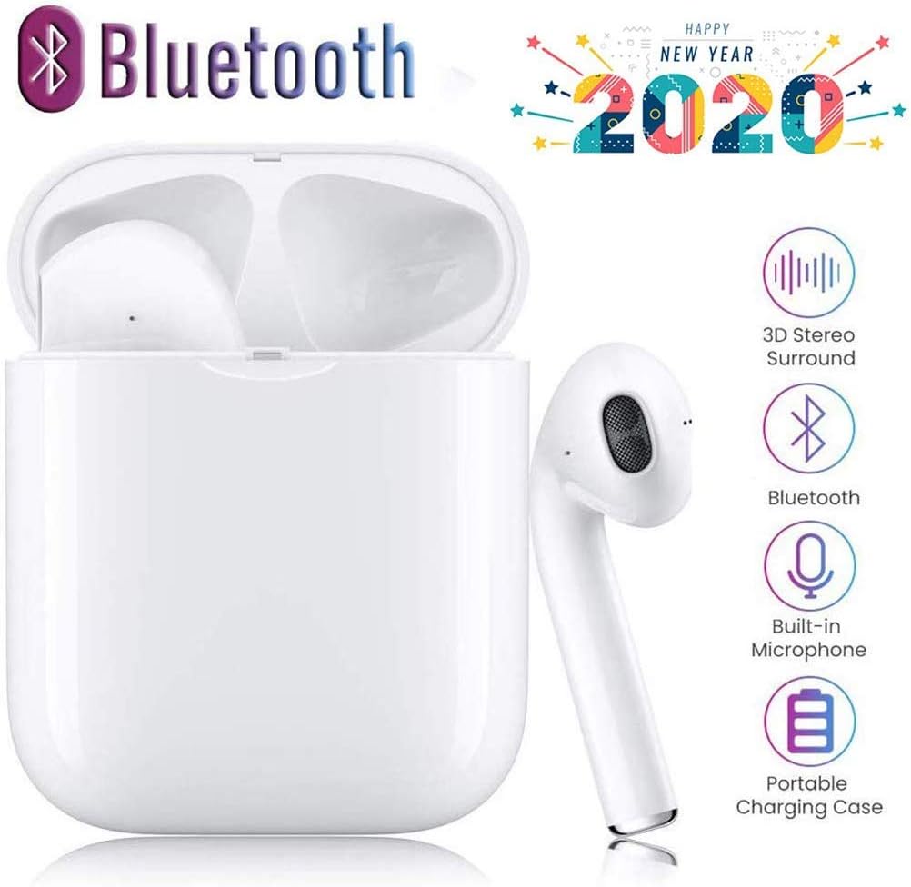 Wireless Earbuds, TWS Smart True Wireless Bluetooth TWS Headphones in-Ear Headsets Built-in Mic Auto Pair Noise Cancelling for Sport Running Compatible iPhone/Samsung/Apple/Airpods/Airpods PRO