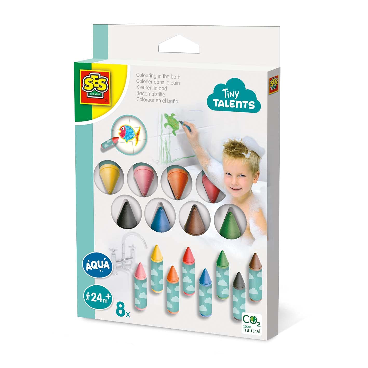 SES Creative 13096 Colouring in The Bath 8 Pack