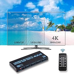 Enbuer HDMI Matrix Switch 4x4, 4K HDMI Matrix