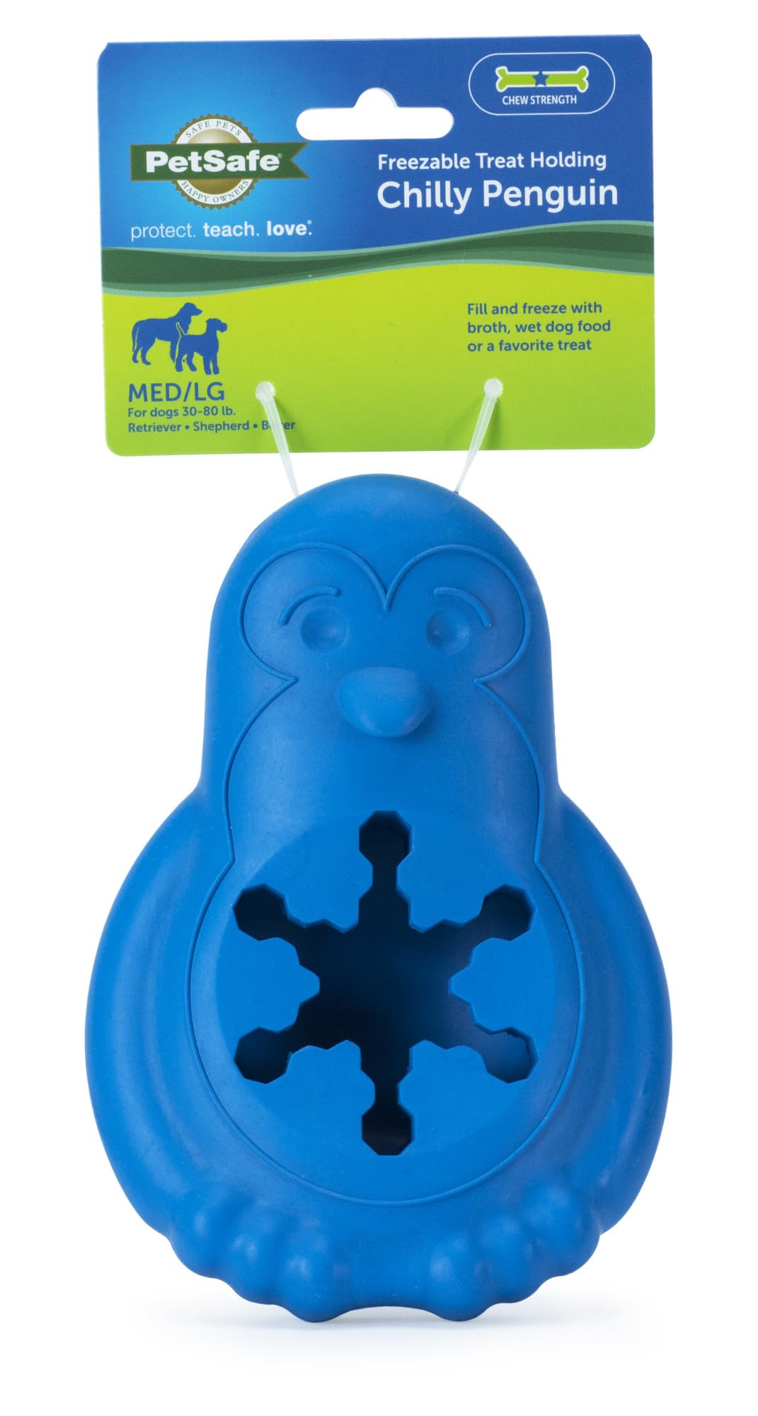 Photo 1 of PetSafe Freezable Treat Holding Chilly Penguin - Durable, Vanilla-Scented, Rubber, Freezable Interactive Pet Puzzle for Boredom or Separation Anxiety - for Medium & Large Dogs