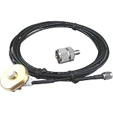 Diamond Antenna C213SNMO NMO Mount Cable Assembly &ndash; 13.5 ft RG316 Coax, SMA Male to PL-259 Adapter, Compatible Mounts
