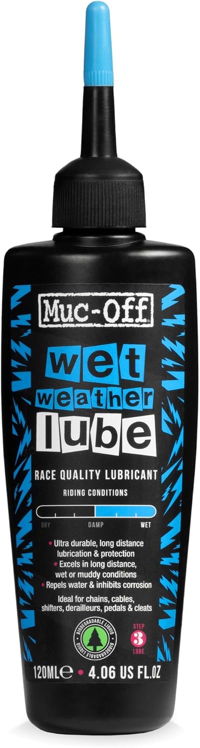 Muc-Off Wet Chain Lube 120ml - Ultra Durable Biodegradable Bike Oil