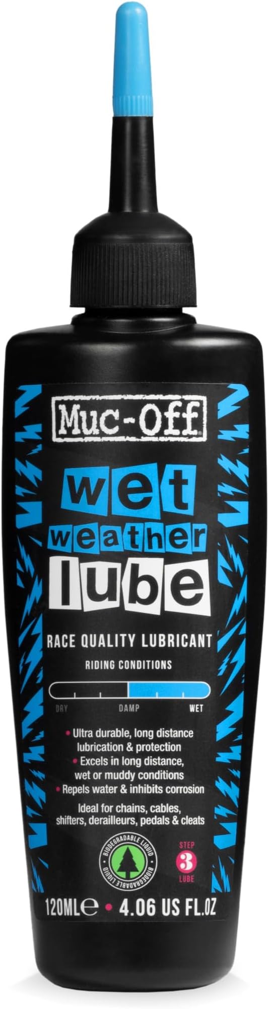 Muc-Off Wet Chain Lube 120ml - Ultra Durable Biodegradable Bike Oil