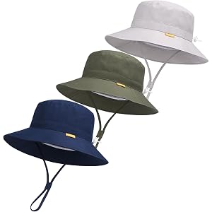 Baby Toddler Sun Hat,Boy Girl Summer UPF 50+ Foldable Beach Bucket Hat,Sun Hat for Kids Child